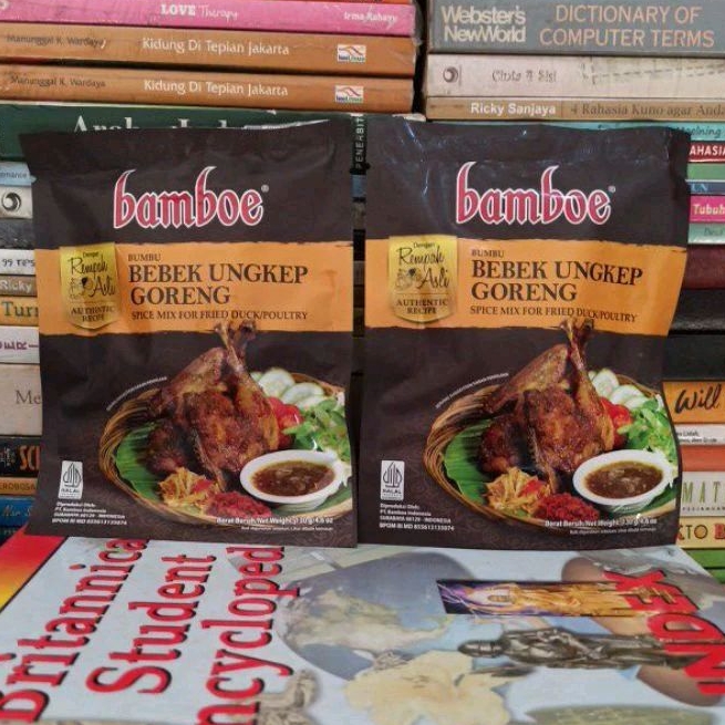 

Bumbu Original bamboe BUMBU BEBEK UNGKEP GORENG SPICE MIX FOR FRIED DUCK/POULTRY