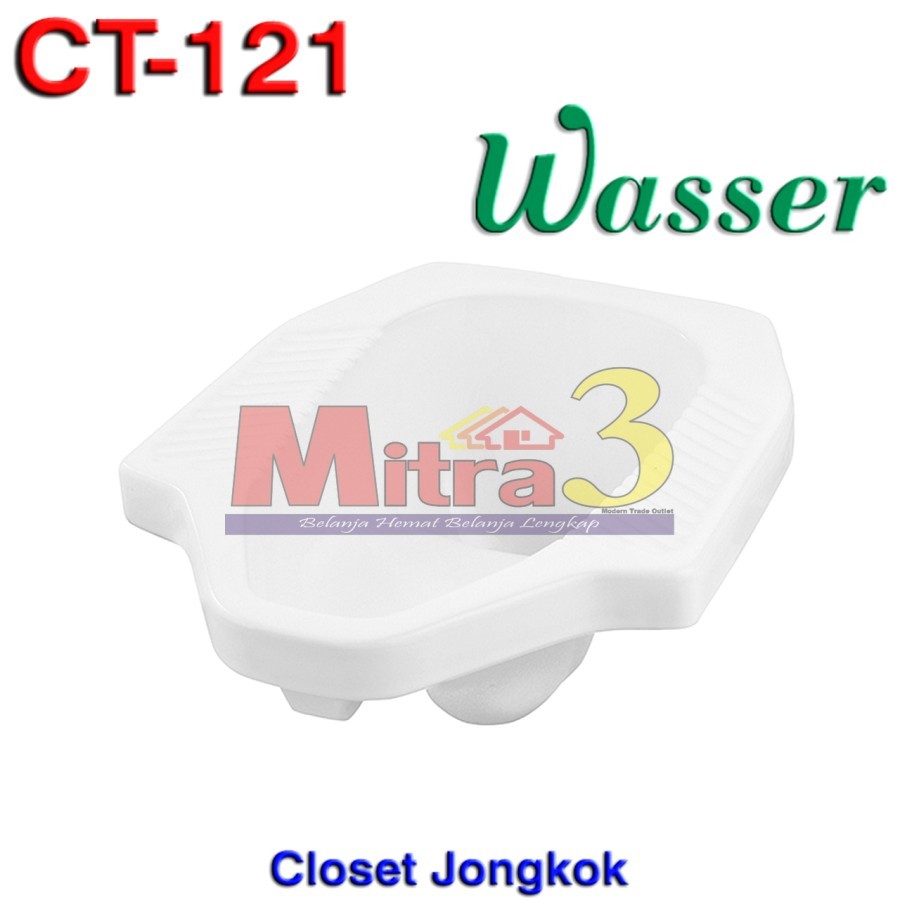 Closet Jongkok WASSER CT-121 / Kloset CT121 / Squating Pan Semi Trap