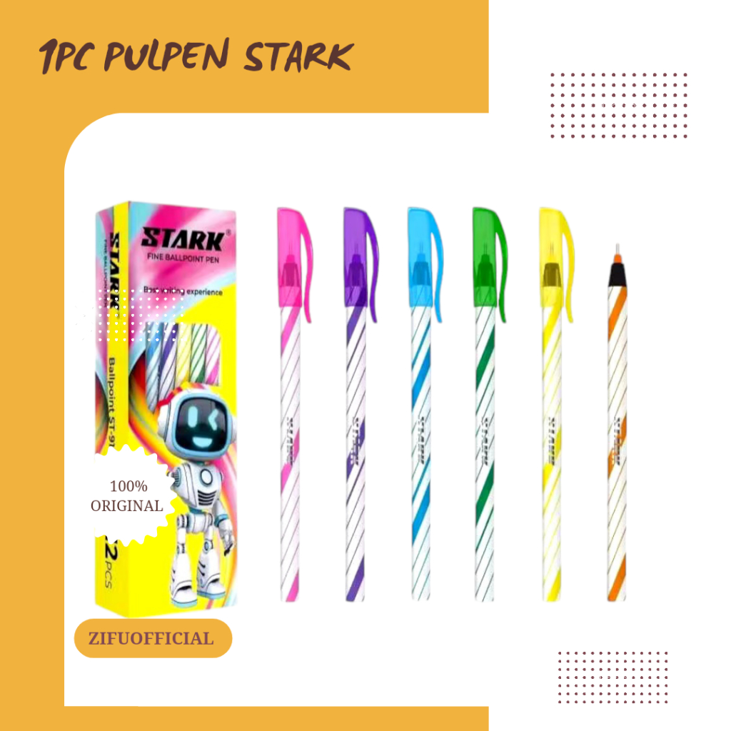 

ZIFU ▪︎ Pulpen Lilin Stark ST9106 Pulpen Ulir Sekolah Kantor Tinta Hitam