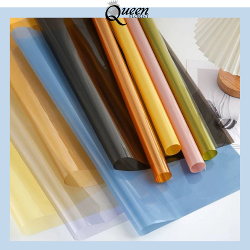 

Flower Wrapping Paper Kertas Buket Bunga Polos Transparan Bening Cellophane Waterproof ROLL01
