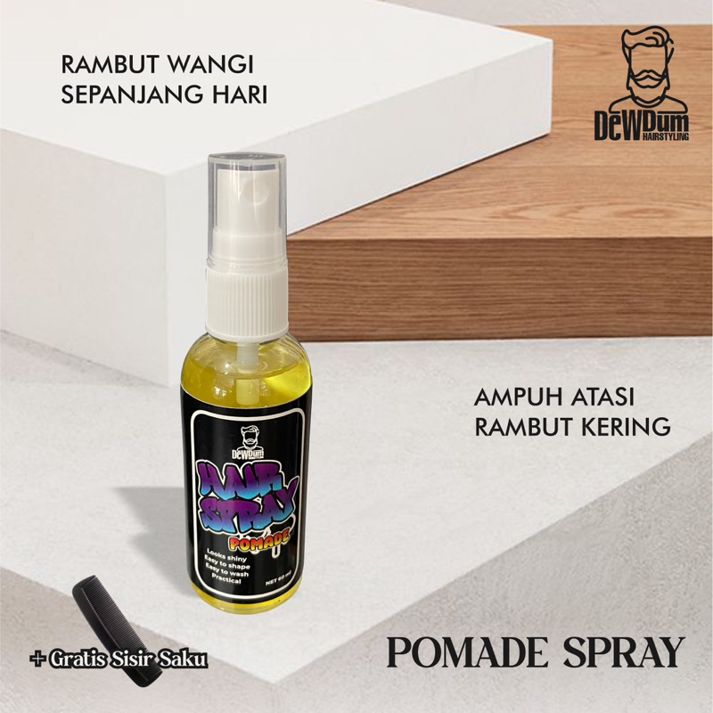 Hair spray pomade minyak rambut liquid pomade aroma anggur