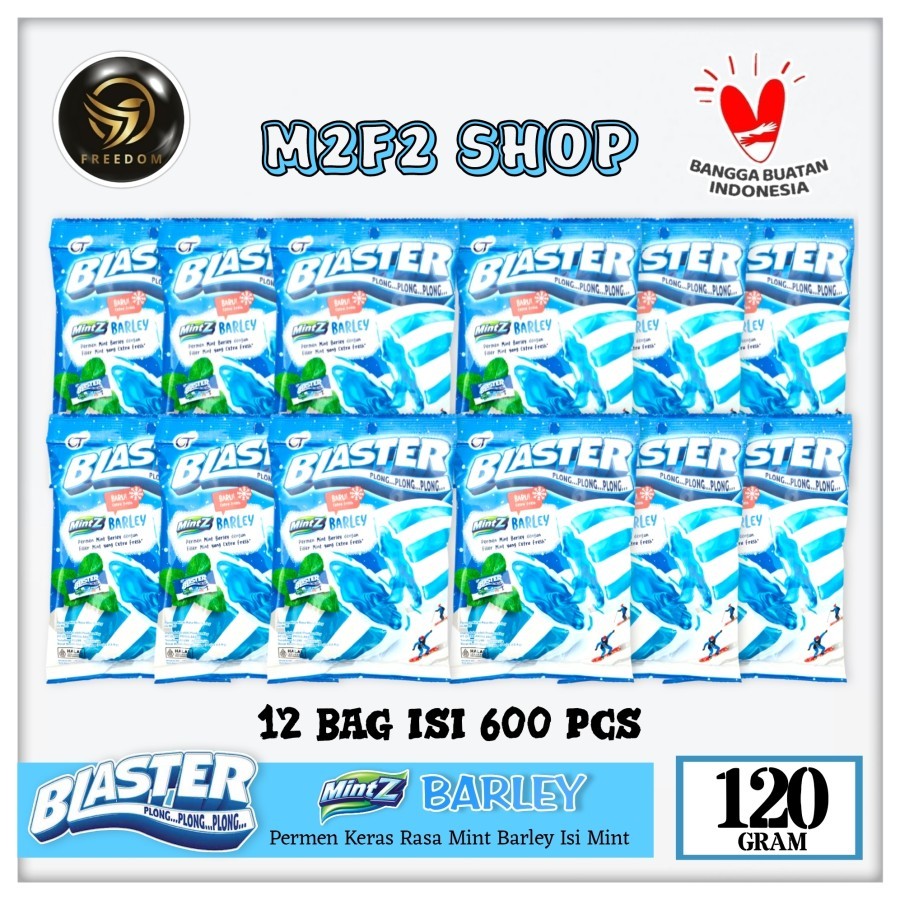 

Blaster Plong Plong Plong Permen Mintz Barley Extra Fresh | Bag - 120 gr (kemasan 12 Pack)