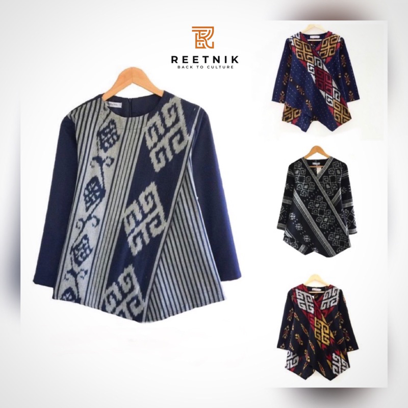 Blus Tenun Etnik Atasan Wanita