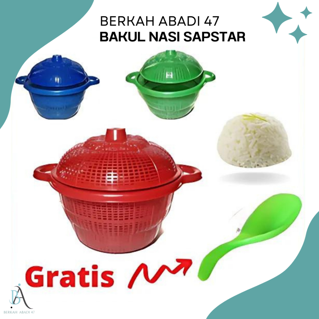 Sangku Nasi + Tutup  Plastik Bakul Nasi Boboko Plastik BISA GOSEND