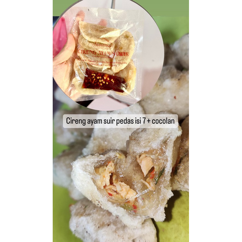 

Cireng ayam suwir +cocolan