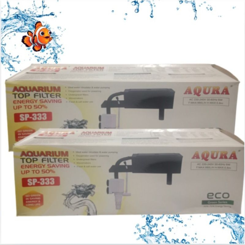 Pompa Aquarium Box Filter Lengkap Top filter ARMADA AM / KIYOSAKI AR / AQURA SP 333
