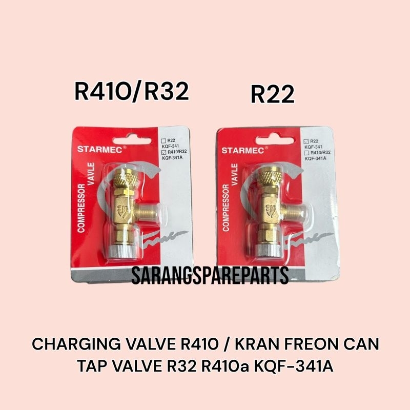 CHARGING VALVE R410 / KRAN FREON CAN TAPE VALVE R32 R410a R22 KQF 341 A / ADAPTER CHARGING VALVE R41