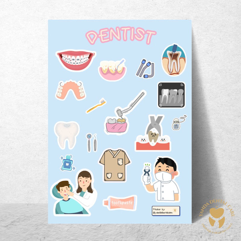 

Stiker Dokter Gigi / Dentist Sticker / Merchandise Dokter Gigi / Souvenir Dokter gigi