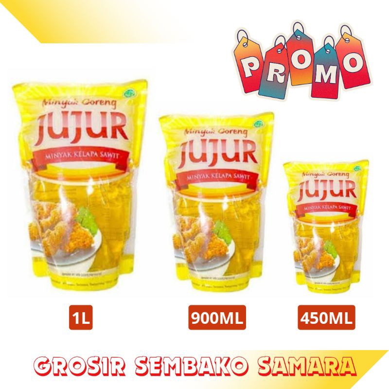 

JUJUR Minyak Goreng Jujur 1Liter 900Ml 450Ml Pouch