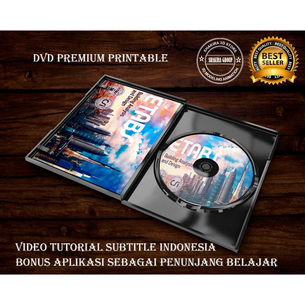 Csi Etabs Ultimate 2024 v22 plus Video Tutorial Dasar sampai Mahir DVD