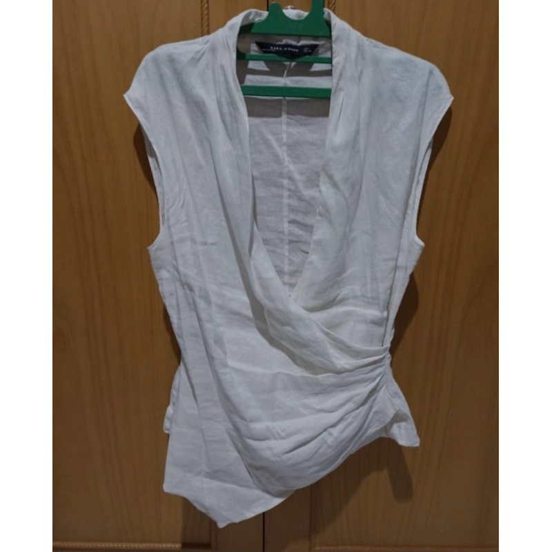 zara blouse white