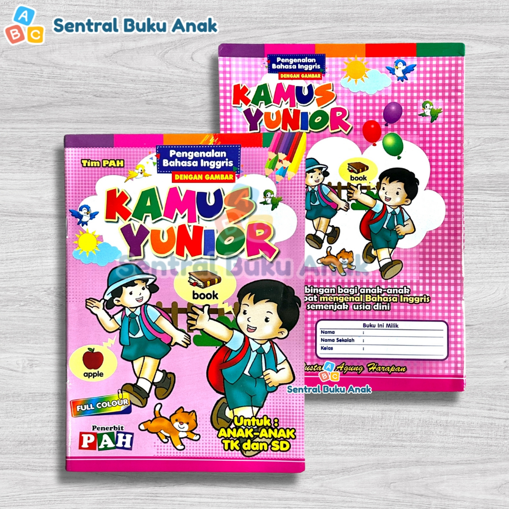 Buku Kamus Yunior Pengenalan Bahasa Inggris dengan Gambar Untuk Anak TK SD - PAH