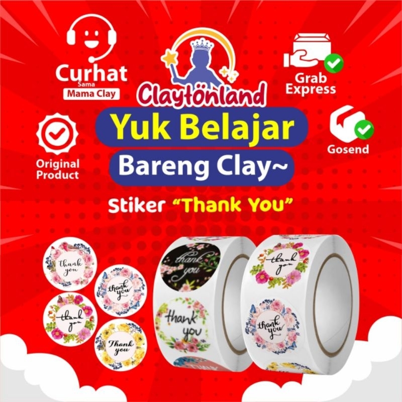 

Sticker Thank You 1 roll 500 Pcs / Sticker Thank You / Stiker Terimakasih