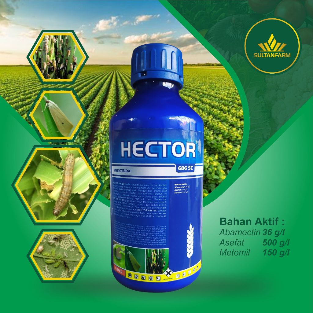 HECTOR 686 SC Insektisida 1 Liter Abamektin Asepat Metomil