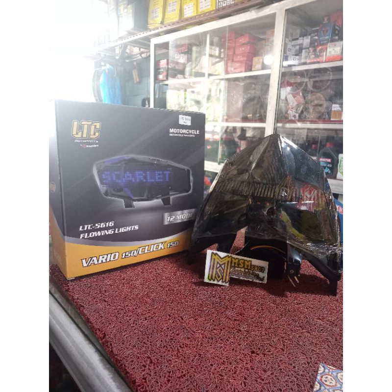 Stoplamp Vario 150 New Running V2 12 Mode LTC 5616 Modifikasi Text Animasi Lampu Rem Belakang Stop L