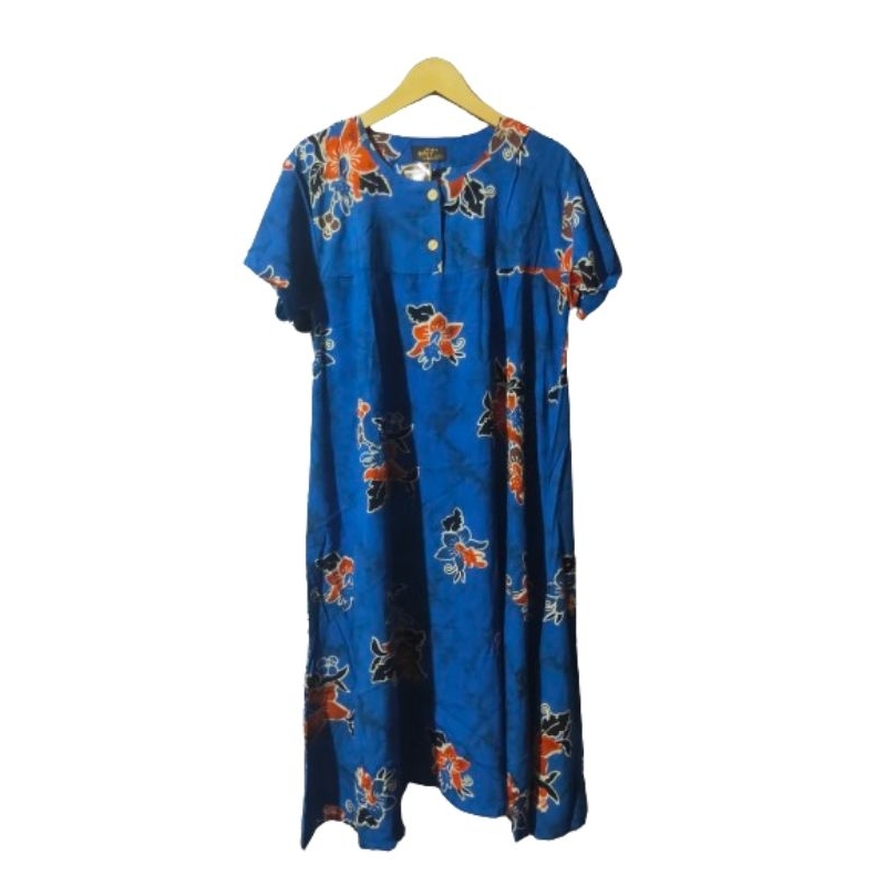 Daster Batik Marisa SMT Pias Kancing Biru