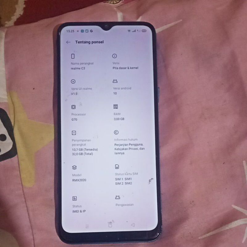 realme c3 unit normal no minus no kardus hp only