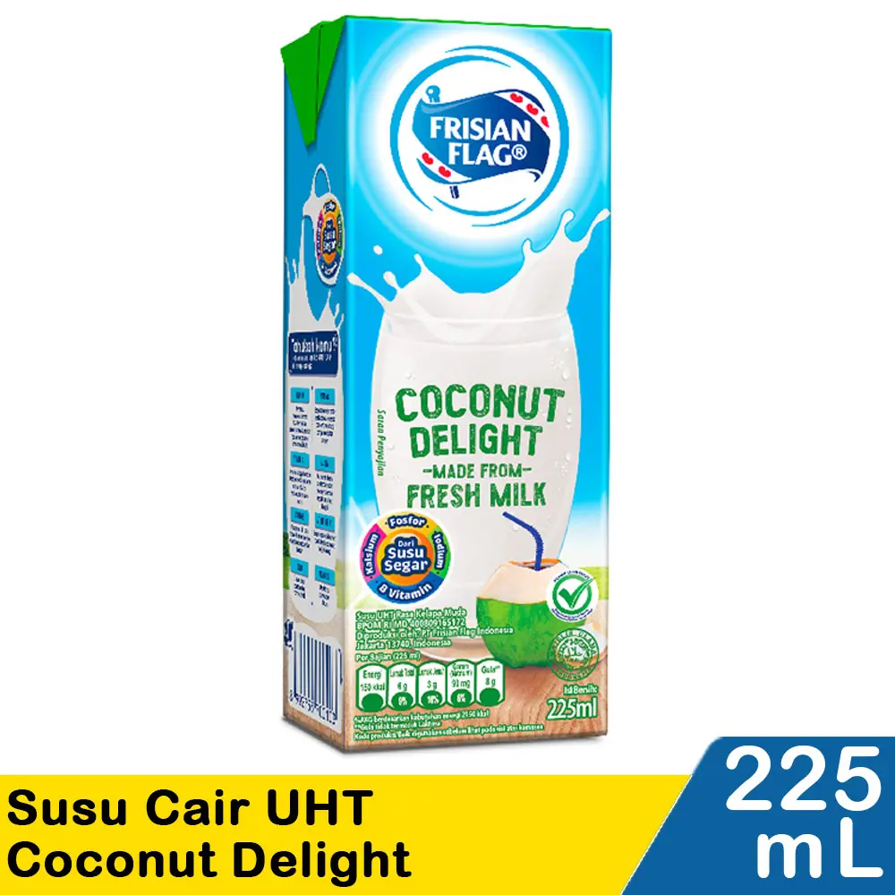 

frisian flag susu uht coconut delight 225ml