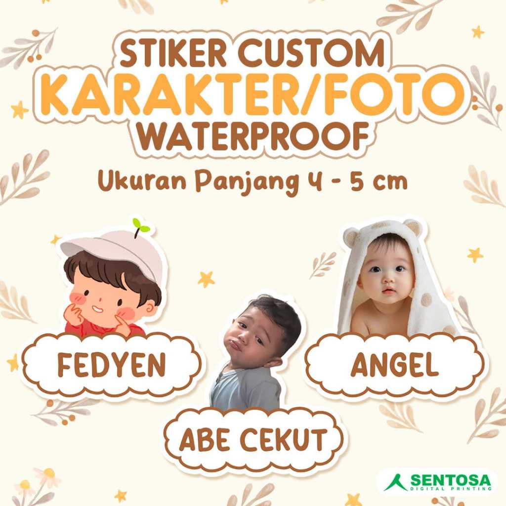 

STICKER CUSTOM FOTO SENDIRI/KARAKTER WATERPROOF