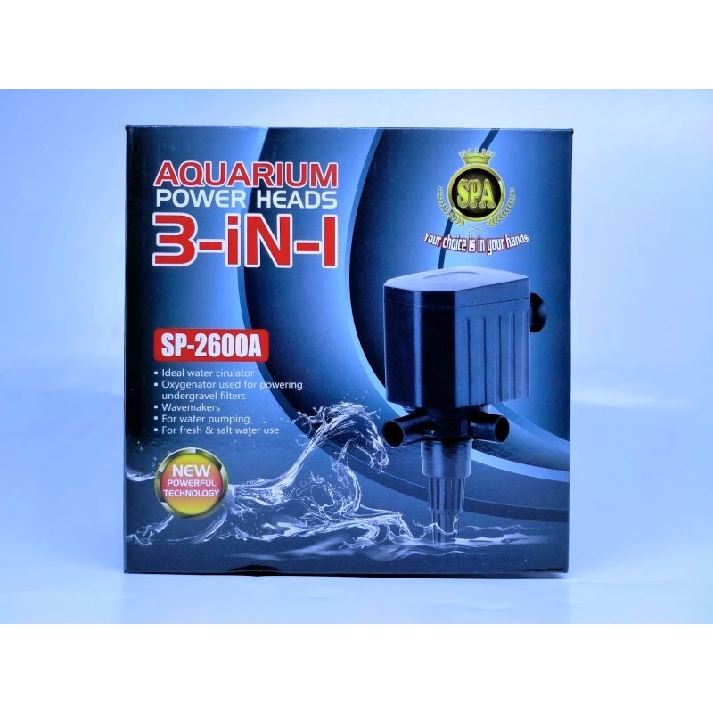 SPA SP 2600A Pompa Aquarium Kolam Kecil Hidroponik
