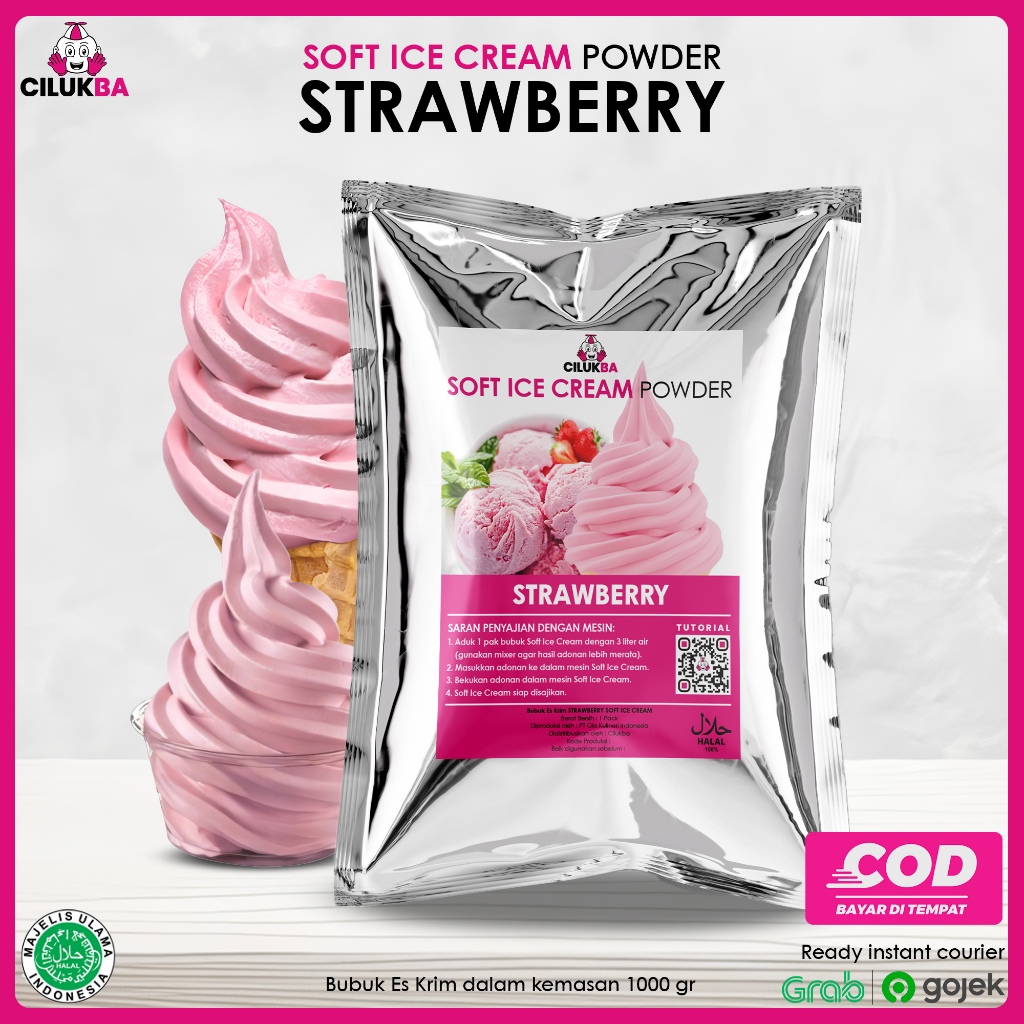 

Cilukba Bubuk Soft Ice Cream Strawberry 1kg / Pembuatan Dengan Mesin