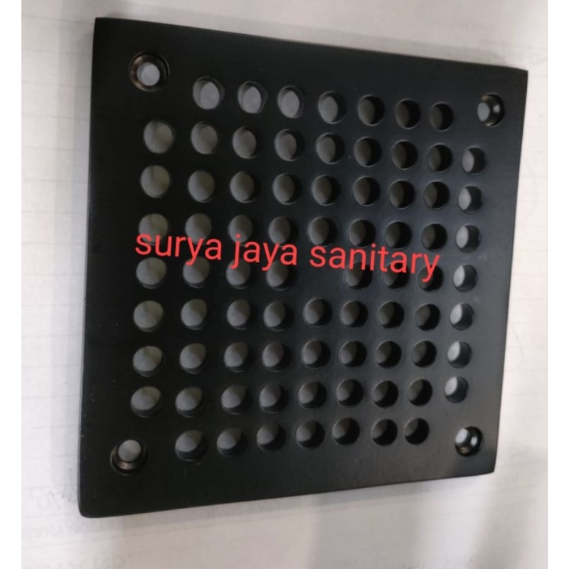 Plat floor drain hitam lebar/ Plat floor drain lubang bulat