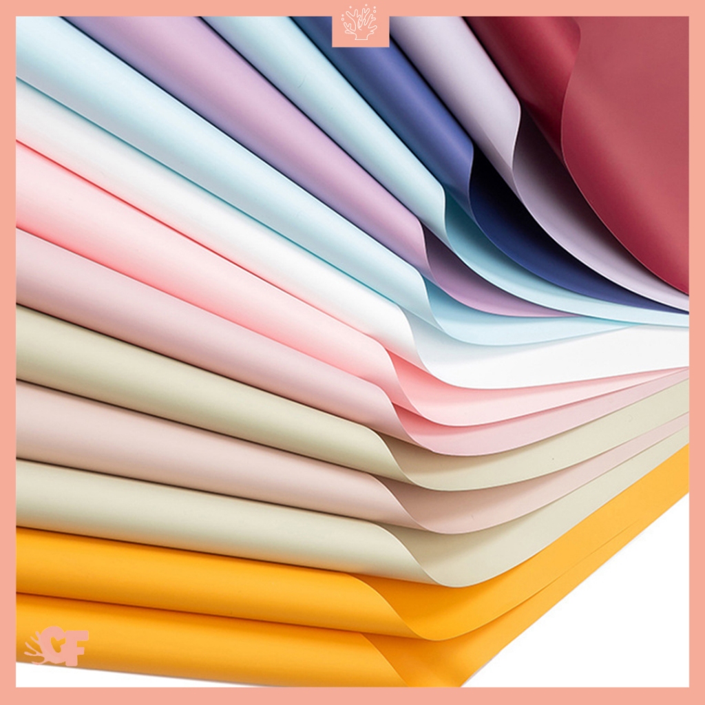 

20 LEMBAR Kertas Buket Bunga Solid Full Color Flower Wrapping Paper Cellophane KB6089