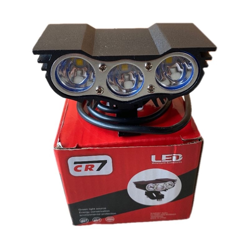 LAMPU TEMBAK LED OWL 3 MATA PUTIH CR7