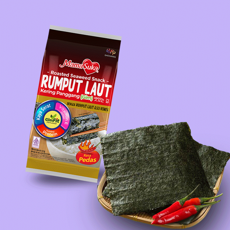 

Mama Suka rumput Laut Kering Panggang Rasa Spicy (Pedas) 4.5gr @pack (2 pcs)