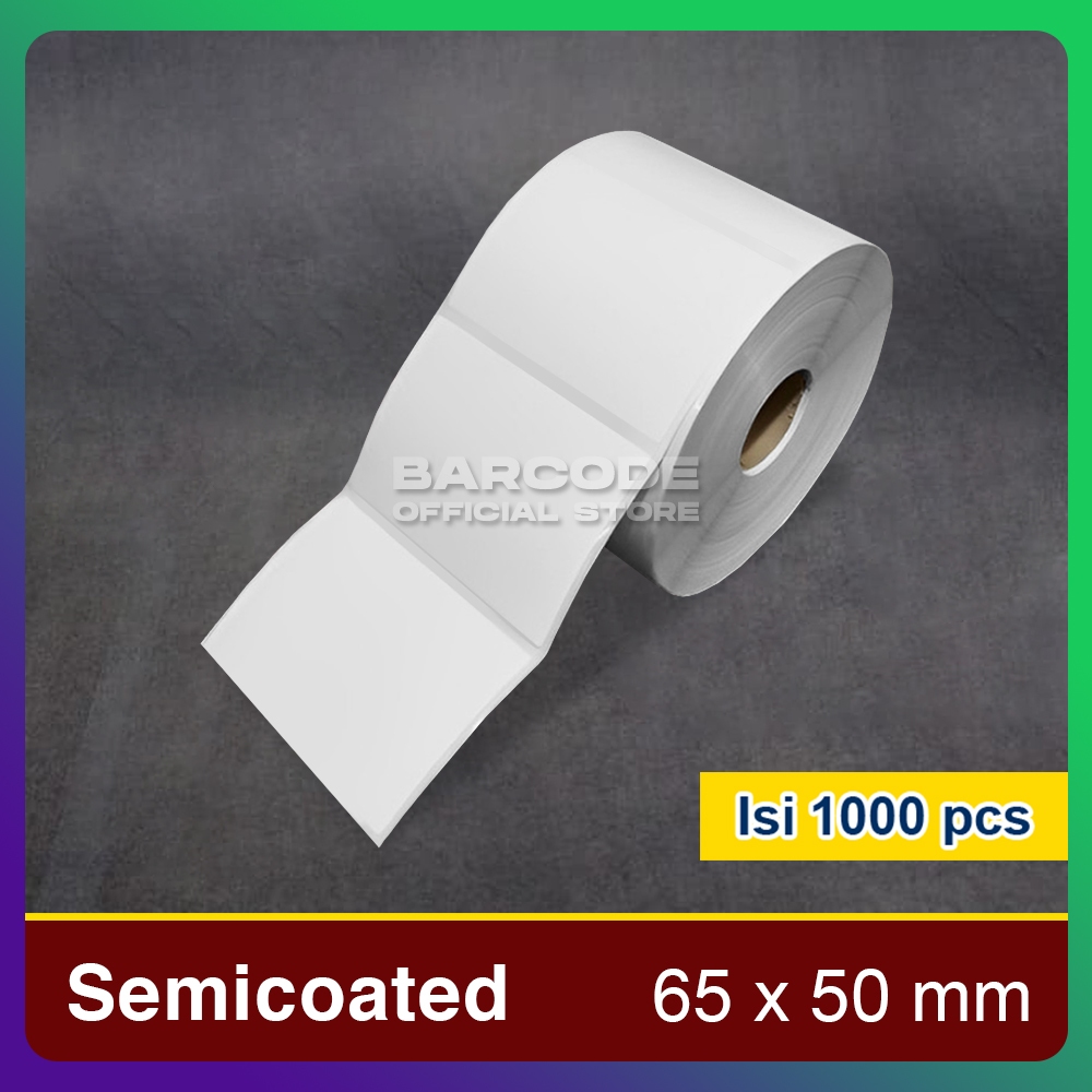 

Semicoat Label 65x50 Kertas Barcode 65mm x 50mm 1 Line Isi 1000pcs