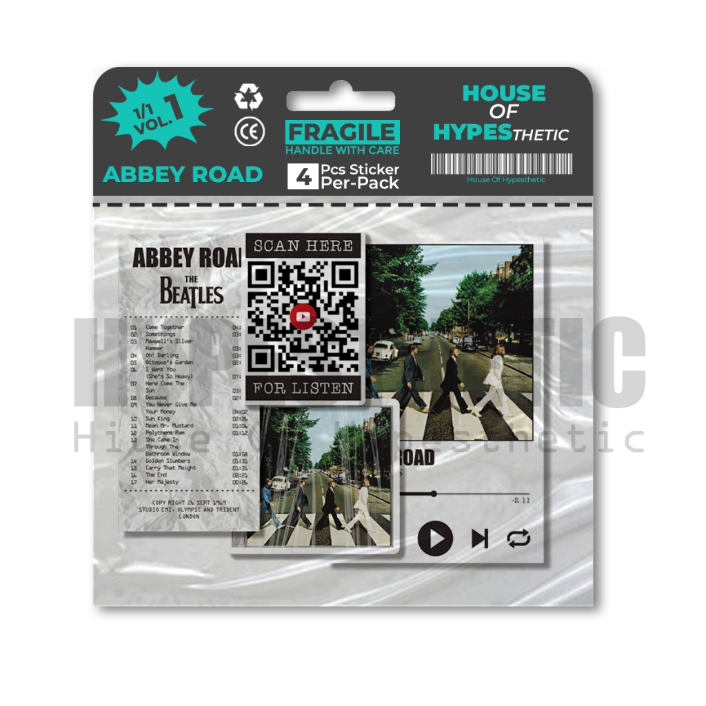 

Sticker Hypebeast and Aesthetic Waterprooft The Beatles Album Series Abbey Road || ABBEY ROAD