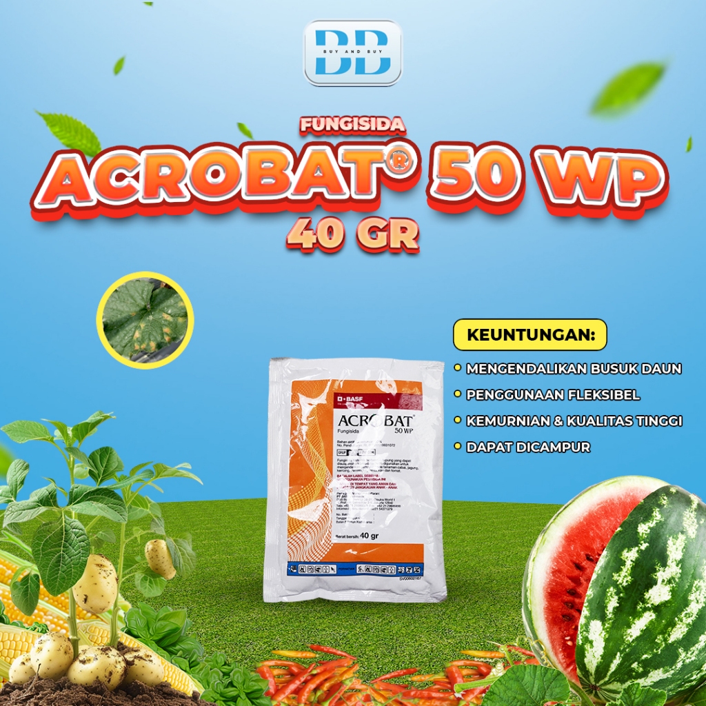 Acrobat 50 WP (40gr) - Fungisida Sistemik [Obat Layu Fusarium Jamur]