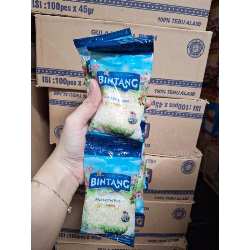 

Gula Kristal Putih Seribu Bintang Renceng 35gr ( 1dus isi 10 renceng)