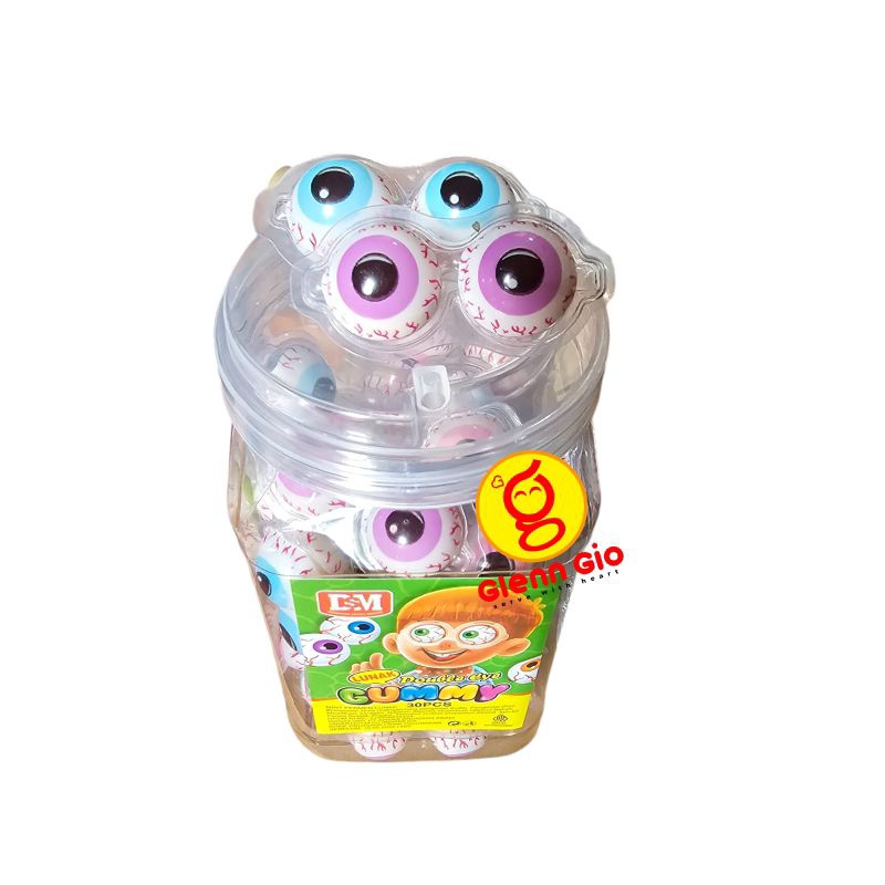 

Permen Lunak Bola Mata Double Eye Gummy DSM toples isi 30 pcs