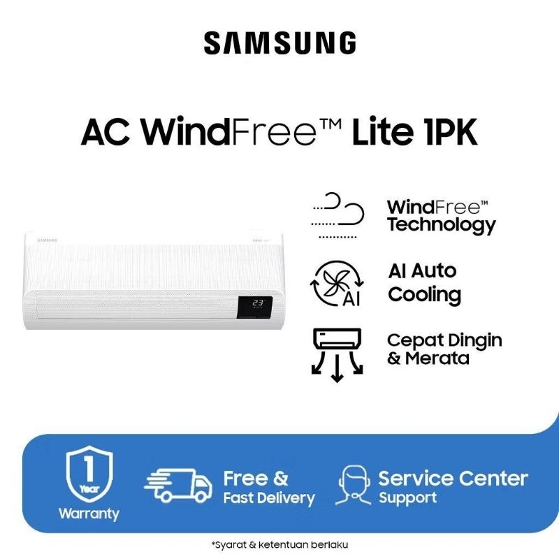 SAMSUNG AC WindFree Lite 1 PK Air Conditioner AR10CYFAAWKNSE