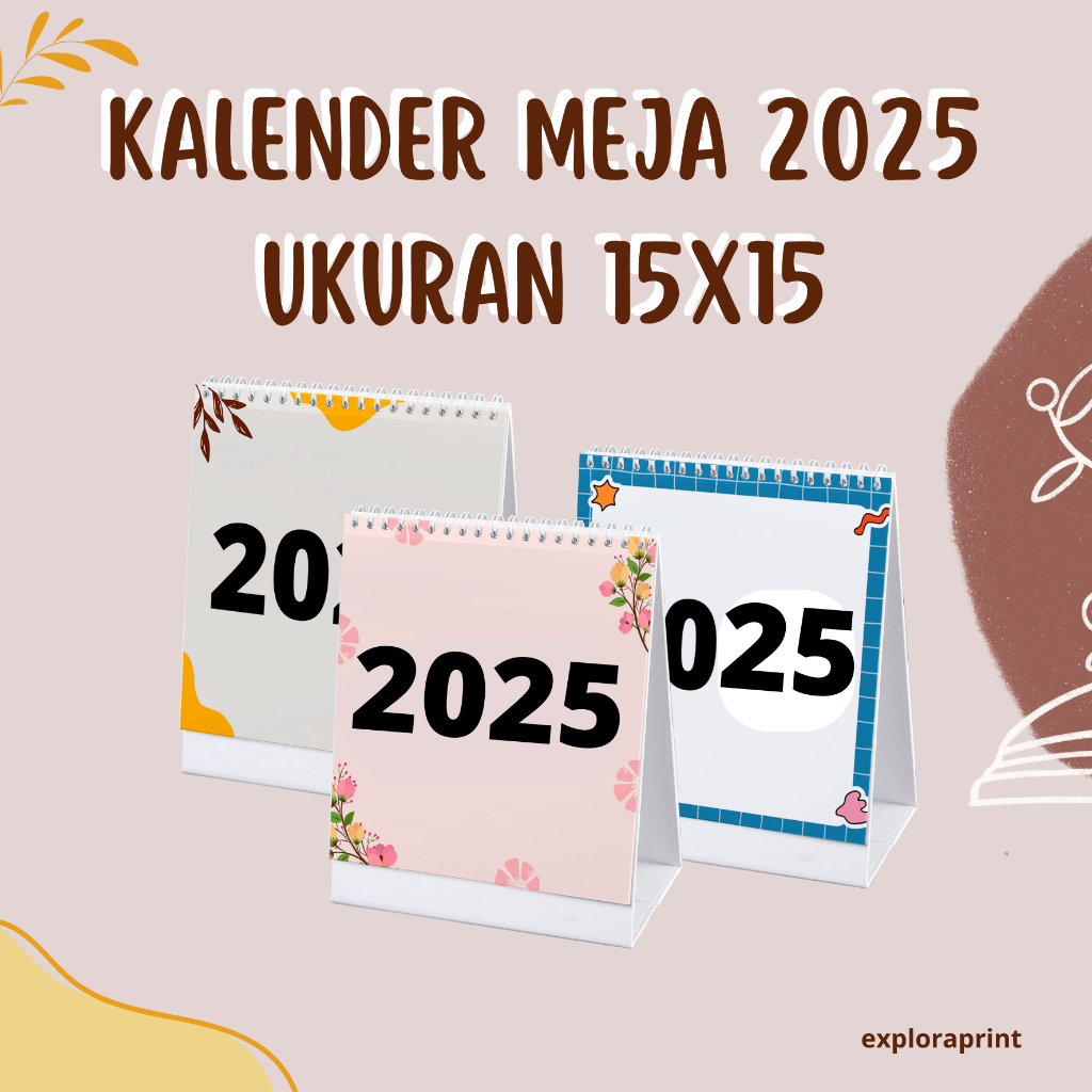 

[15x15cm] Kalender Meja 2025 Custom Desain Sendiri Murah