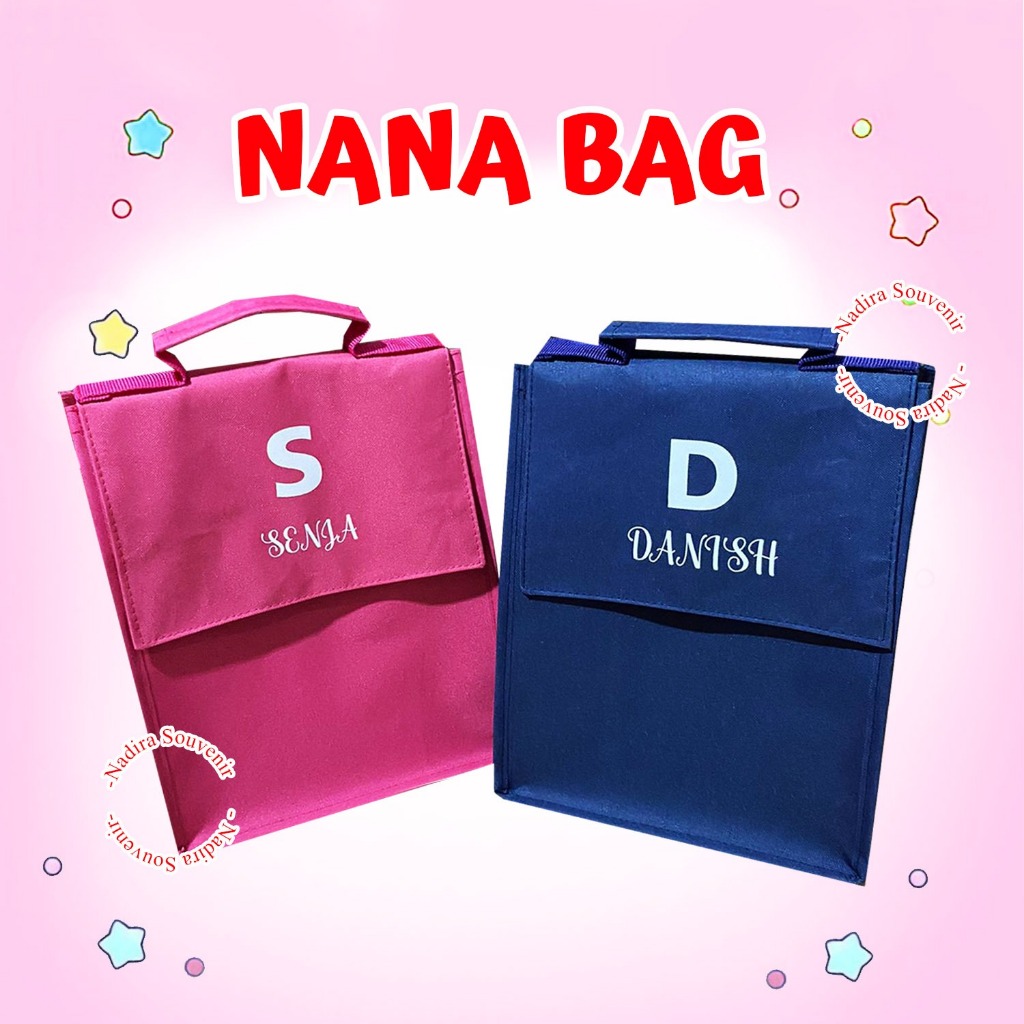 

TAS TERLARIS PROMO LUNCH BAG CUSTOM NAMA TAS ULTAH SOUVENIR ULANG TAHUN P18 L15 T24 PREMIUM NARA BAG