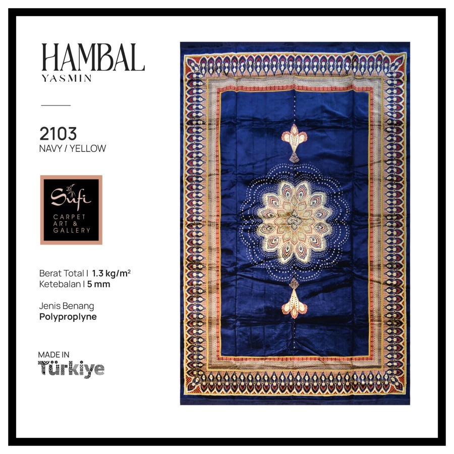 Hambal Turki Yasmin/Karpet Turki 200x300cm