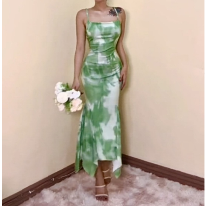 EMITA BLOOM summer dress bali kekinian dress hijau sage korea flowy dress pantai wanita hijab press 