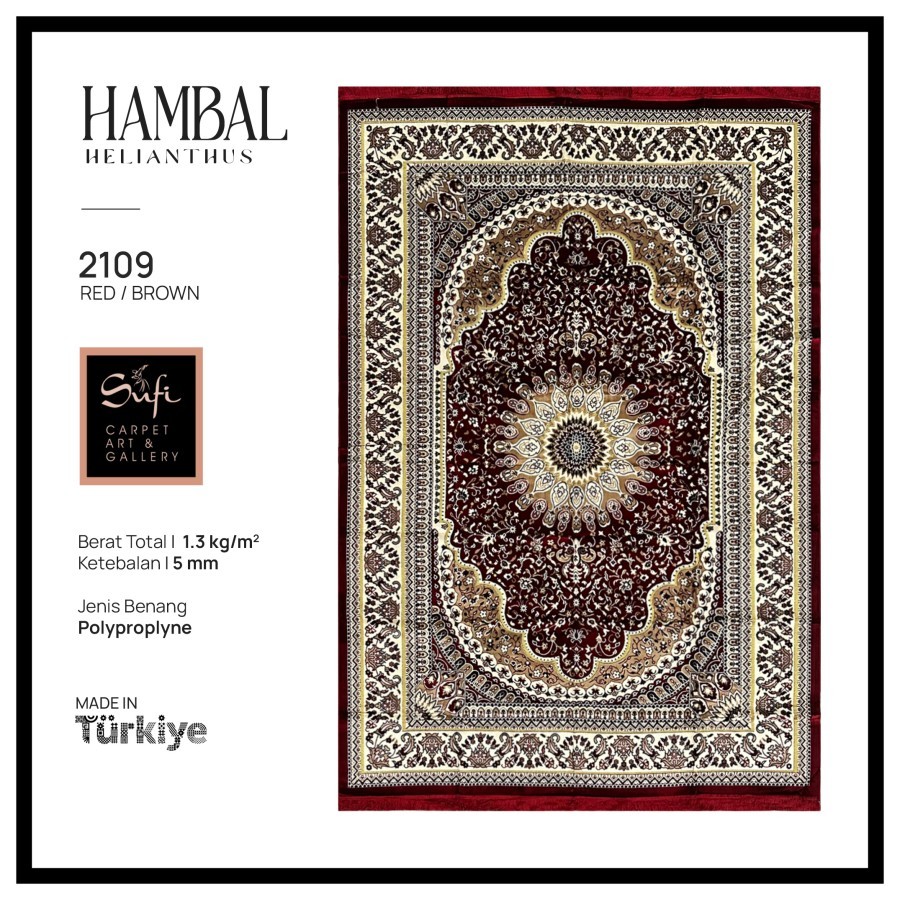 Hambal Turki Helianthus/Karpet Turki 200x300cm