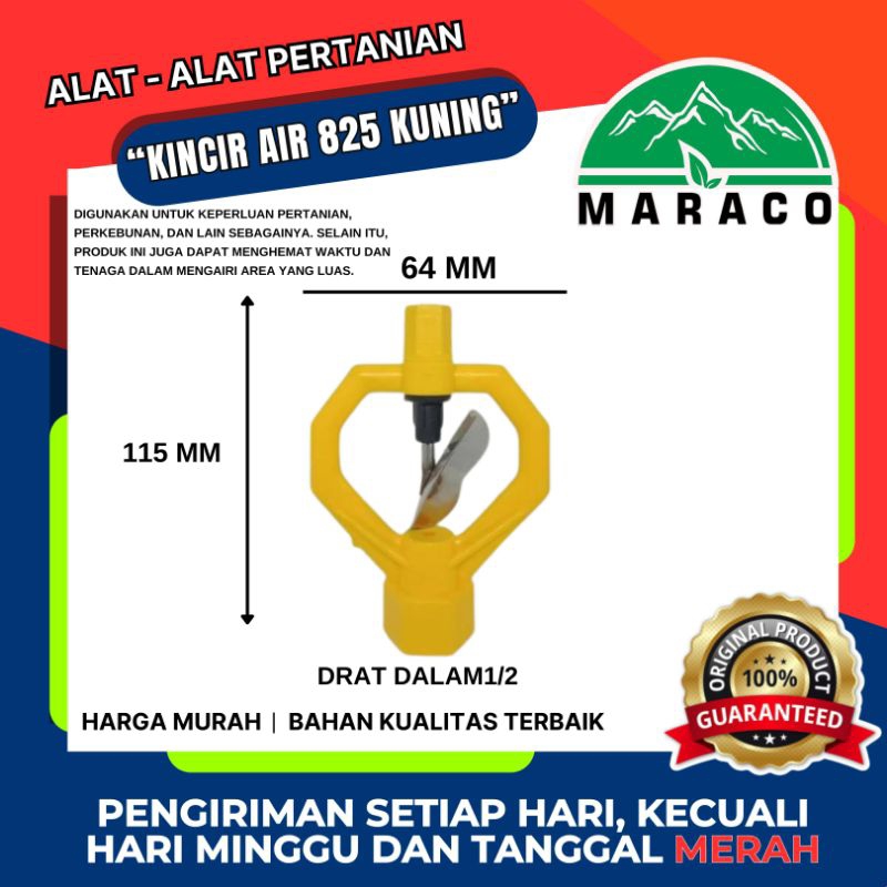 KINCIR AIR KUNING 825 ( Sprinkler /sprinkle / kincir air )