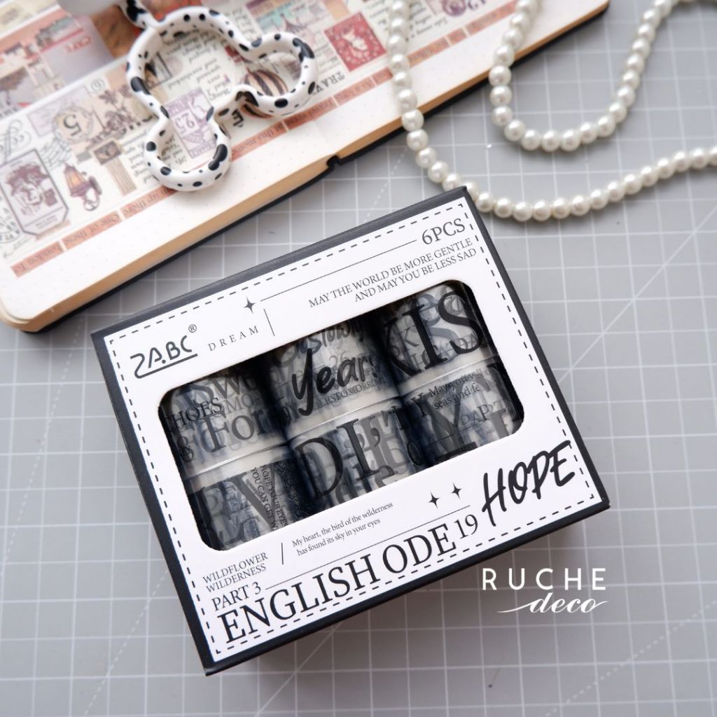 

RUCHE DECO - PET Adhesive Roll PACK - ENGLISH ODE