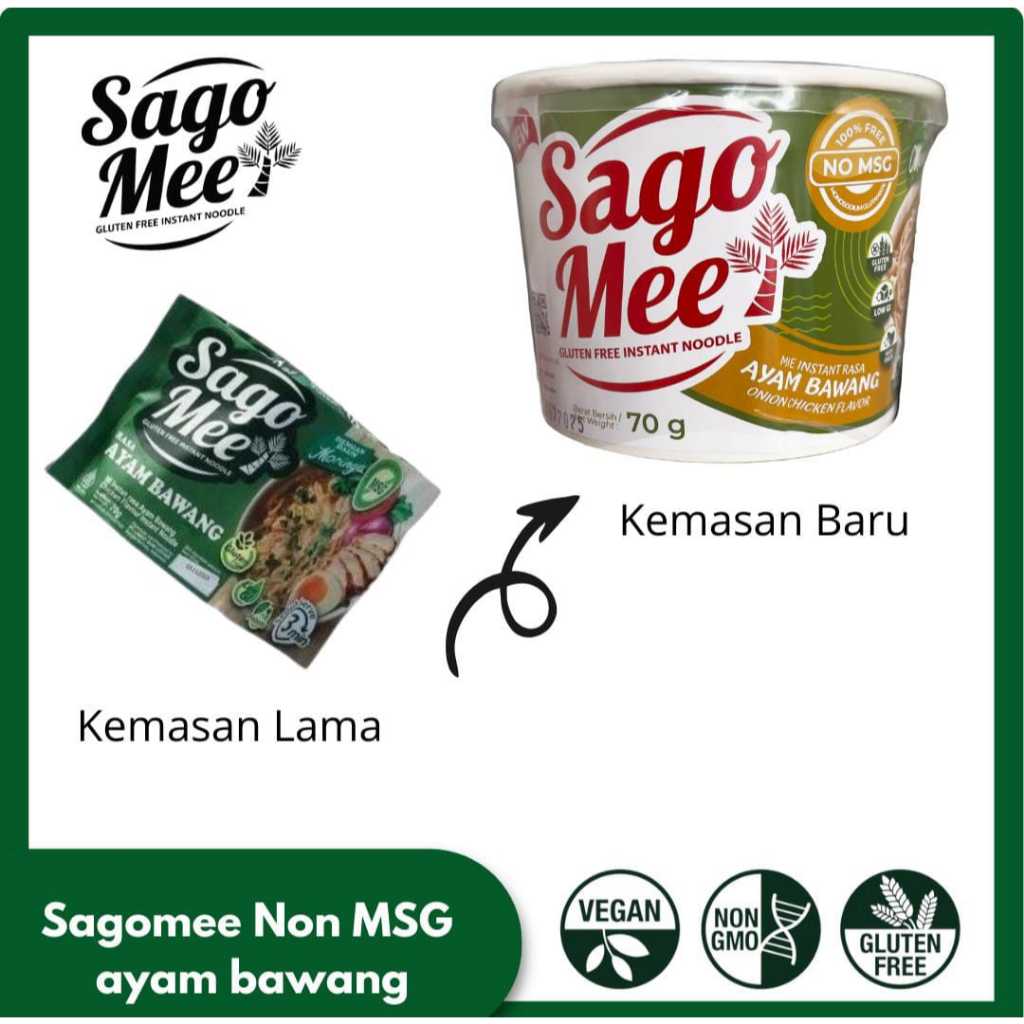 

SAGOMEE MIE INSTAN AYAM BAWANG NO ADDED MSG SAGO MEE GLUTEN FREE