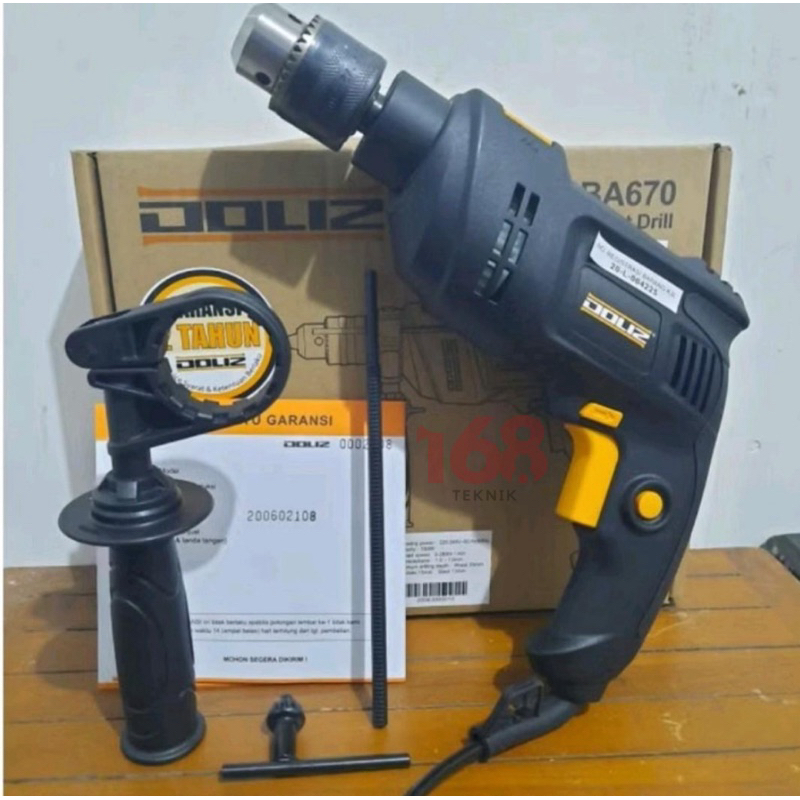 168Teknik Mesin Bor Listrik 13mm DOLIZ BA 670/Mesin Impact Drill 13mm DOLIZ/Mesin Bor Beton 13mm DOL
