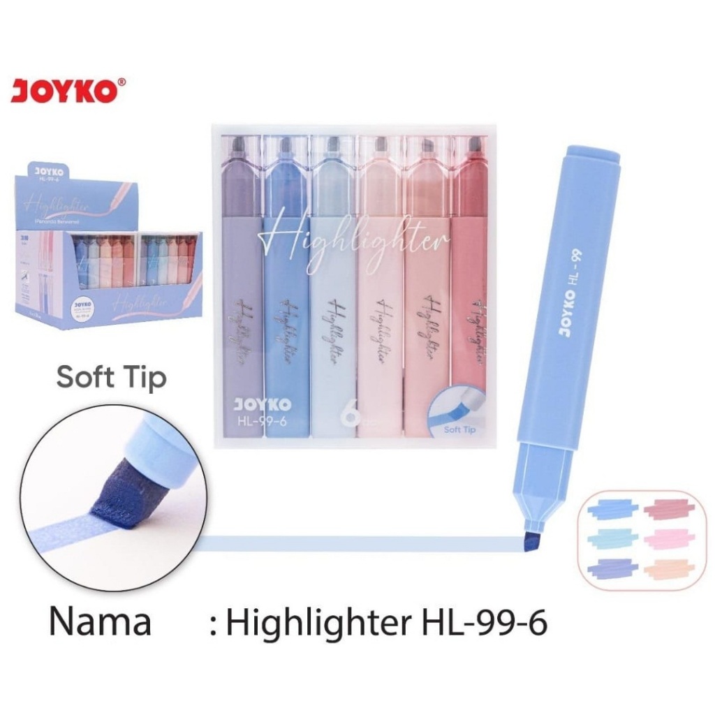 

JOYKO highlighter HL-99- 6 warna