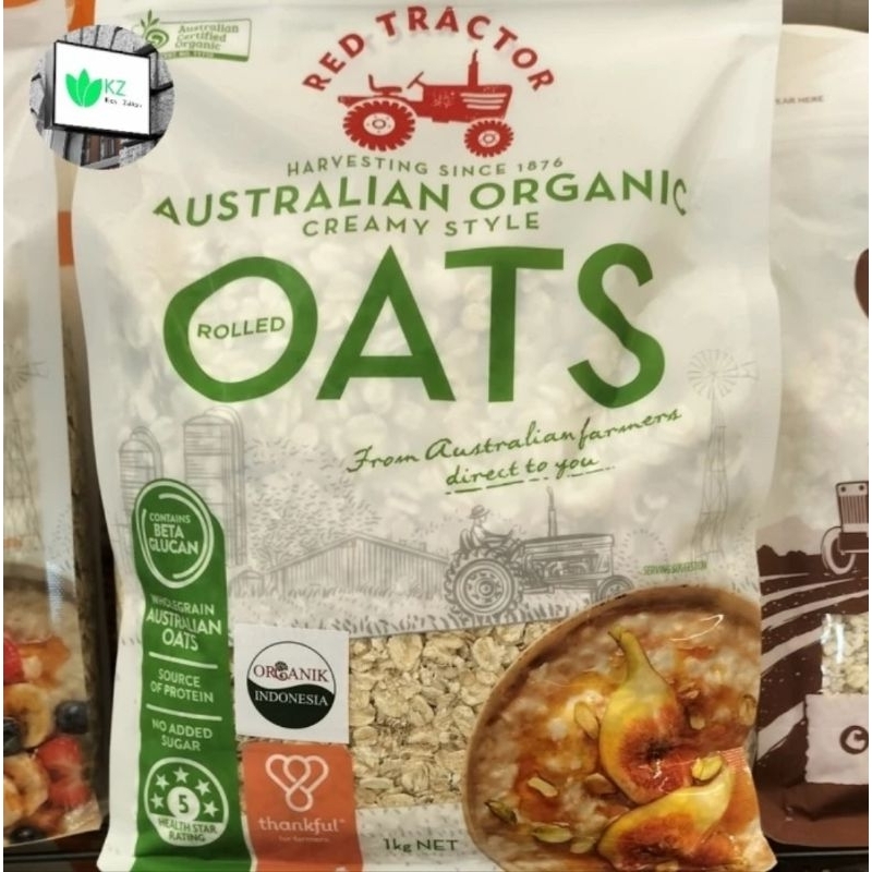 

Red Tractors Australia Organic Creamy Rolled Oat 1Kg