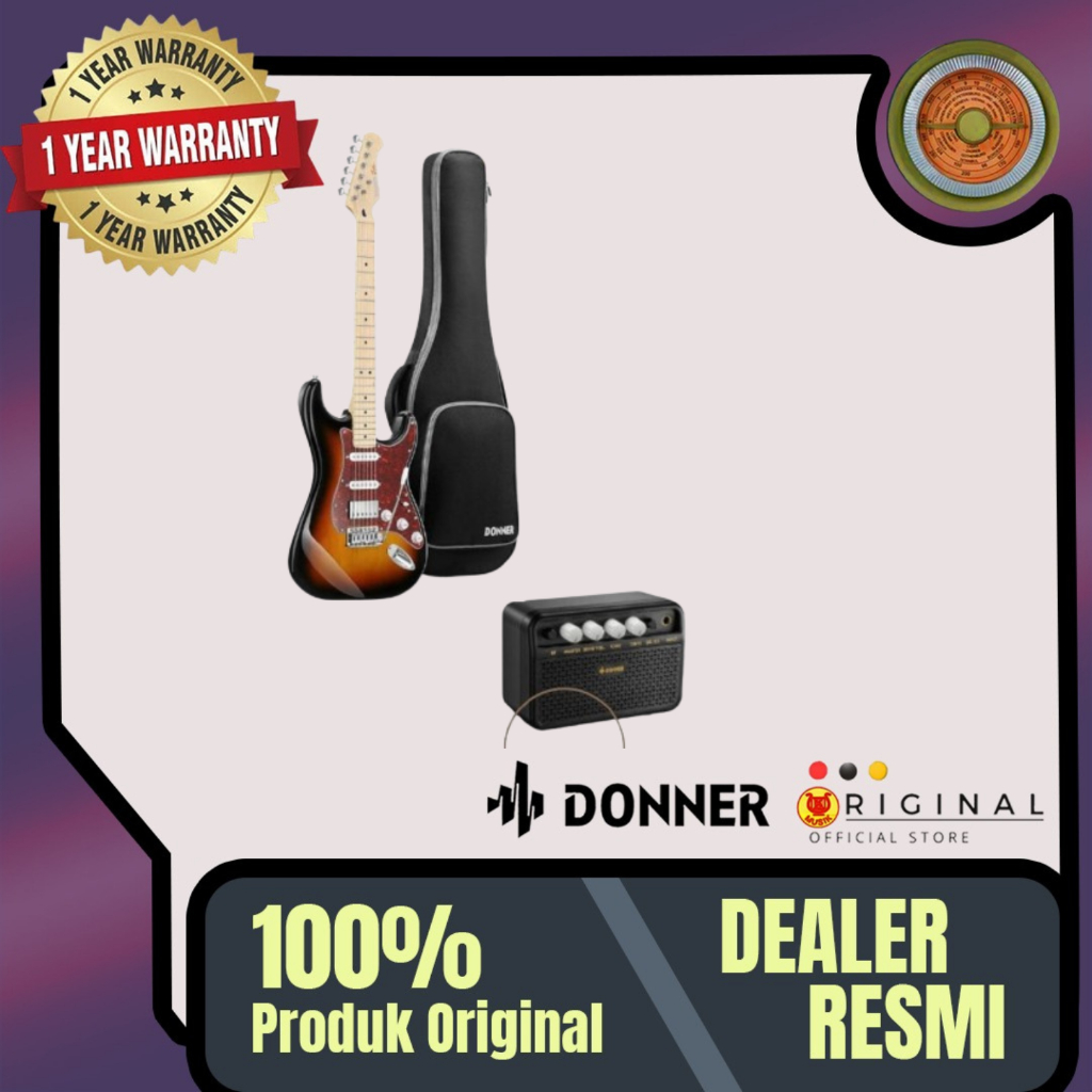 DONNER DST152S - DST 152S - DST 152 S Gitar Elektrik w/Bag