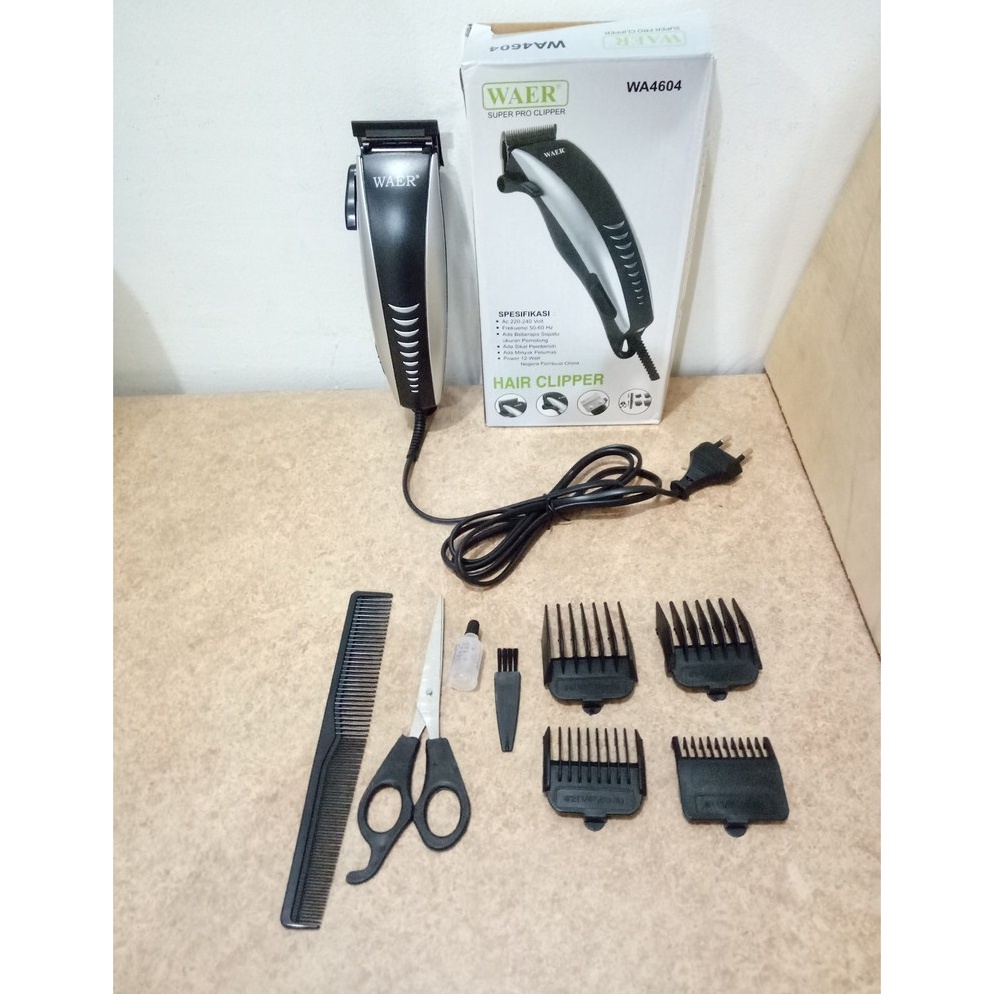 Terbaik ALAT CUKUR RAMBUT LISTRIK WAER 464 HAIR CLIPPER