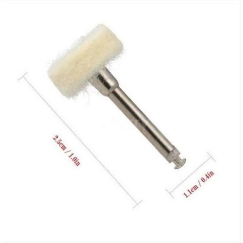 Dental Polishing Bulu Domba / Polishing Cotton Wool Lowspeed Wheel/ Bur poles