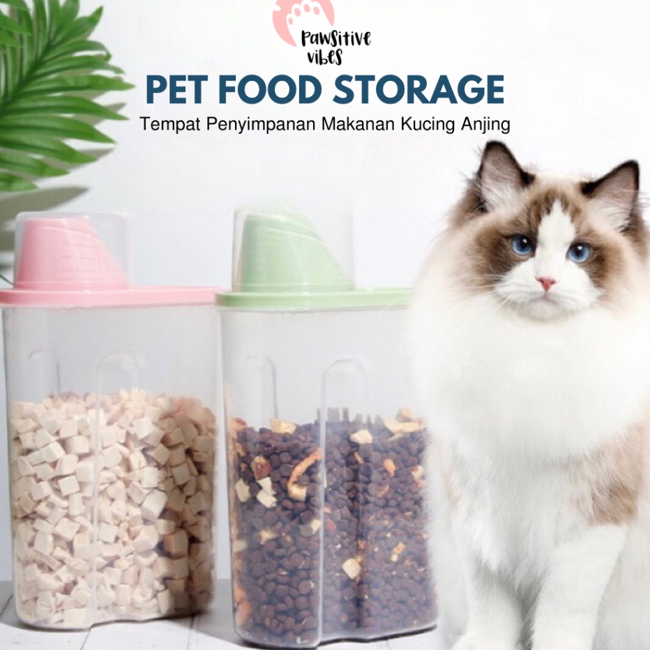 PENAWARAN HEBOH Pet Food Storage  Tempat Penyimpanan Makanan Kucing Anjing  Pet Food Storage Jar  To